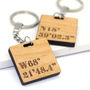 Set Of Two Personalised Coordinate Keyrings, thumbnail 2 of 3