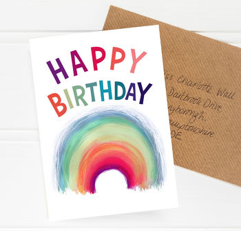 Happy Birthday Rainbow Card By Helena Tyce Designs | notonthehighstreet.com