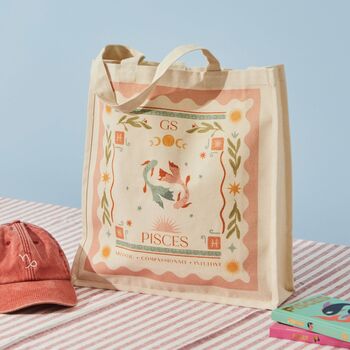 Personalised Zodiac Sign Natural Tote Bag, 3 of 12