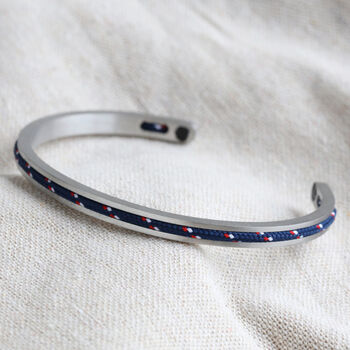 Cord And Stainless Steel Bangle, 7 of 12