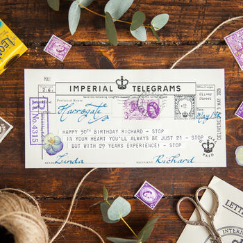 Dad, You'll Never Be Old! Telegram Card, 2 of 10