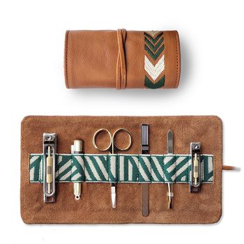 Personalised Men's Travel Grooming Roll Manicure Set, 2 of 6