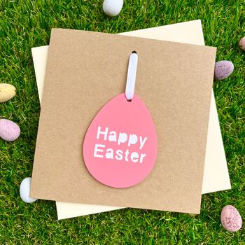 Personalised Easter Acrylic Egg Decoration Card, 2 of 4