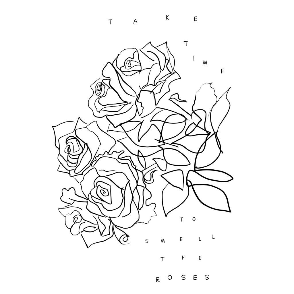 'Take Time To Smell The Roses' Print By Cherie did this