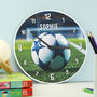 Personalised Football Wooden Childrens Clock, thumbnail 2 of 3