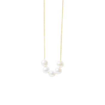 Pearl Cluster Necklace In Sterling Silver Or 9ct Gold, 2 of 10