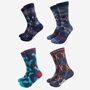 Sealife Bamboo Socks Christmas Gift Set Men's Four Pack, thumbnail 2 of 3