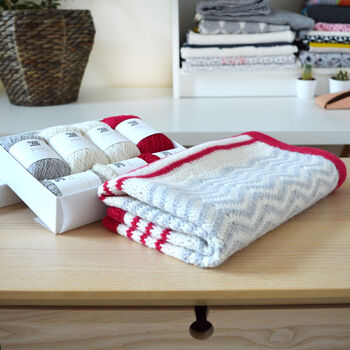 Zig Zag Crochet Blanket Kit, 2 of 9