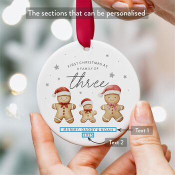 Personalised Family First Christmas Ornament 2025, 2 of 7