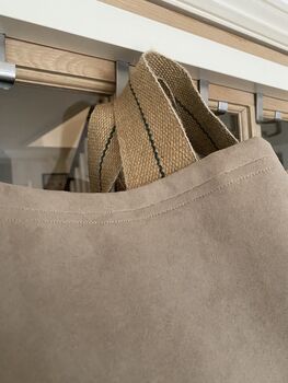 Extra Large Tote Bag Mock Suede, 3 of 5