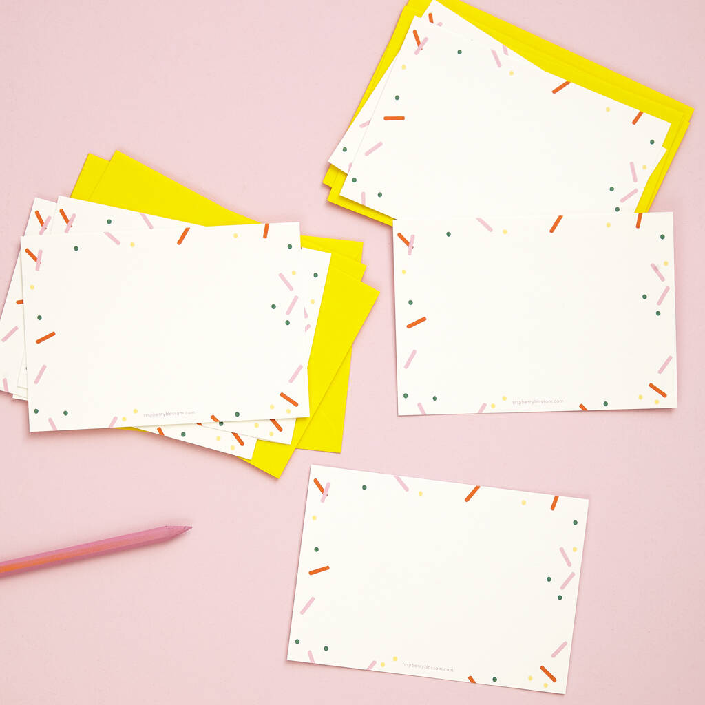 'Confetti' Happy Notes Notecards By Raspberry Blossom