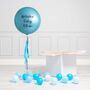 Personalised Baby Blue Inflated Party Orb Balloon, thumbnail 2 of 2