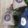 G Decor Blue And Grey Cloth Reusable Advent Calendar, thumbnail 3 of 10