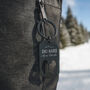 Black Bottle Opener Keyring 'Ski Hard, Apres Harder' | Key Accessory | Gift For Dad | Fathers Day | Skiing, thumbnail 1 of 3