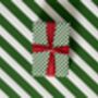 Green Candy Stripe Luxury Wrapping Paper, thumbnail 7 of 7