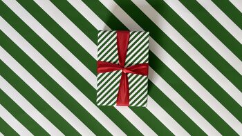 Green Candy Stripe Luxury Wrapping Paper, 7 of 7