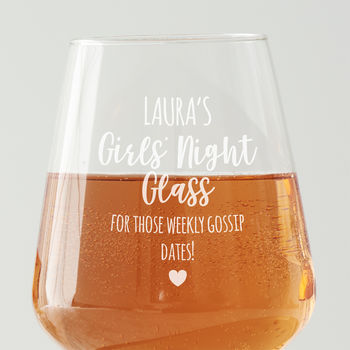 Personalised Girls’ Night Wine Glass, 4 of 5