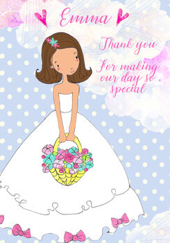 Personalised Bridesmaid / Flower Girl / Page Boy Card, 10 of 11