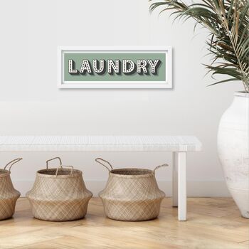 Framed Typography Laundry Print, 3 of 10