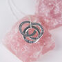 Silver Personalised Necklace With Interlinked Circles, thumbnail 1 of 5