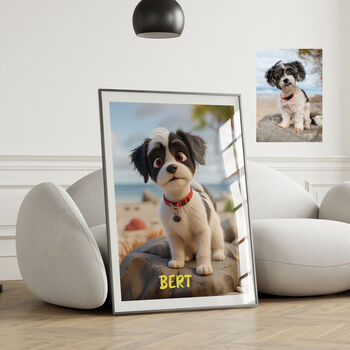 Personalised Cartoon Style Pet Portrait From Your Photo, 2 of 11