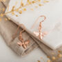 Rose Gold Plated Sterling Silver Bee Earrings, thumbnail 1 of 2