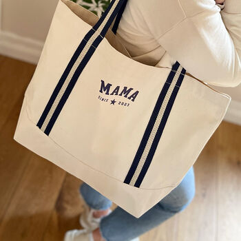 Personalised Mama Organic Cotton Canvas Tote Bag, 2 of 4