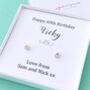 Personalised 60th Birthday Knot Earrings, thumbnail 1 of 2