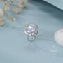 Sterling Silver Vintage Inspired Moonstone Cz Ring, thumbnail 3 of 11