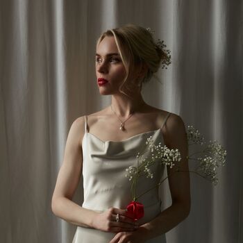 Royal Pearl Calla Lily Pendant, 9 of 9