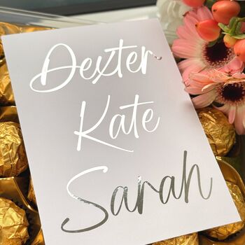 Wedding Place Card Name Vinyl Decals, 11 of 12