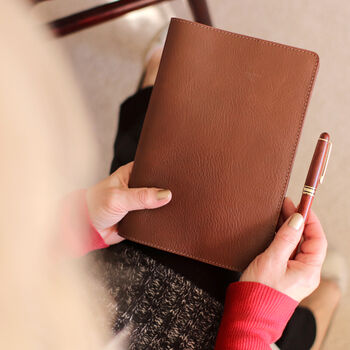 Personalised Italian Leather Notebook | Undated Diary, 4 of 8