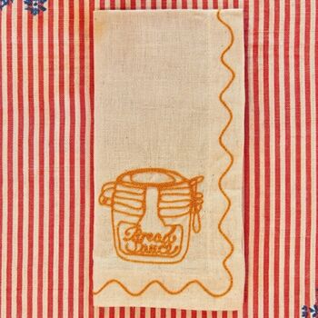 Set Of Six Embroidered Christmas Condiment Napkins, 3 of 11