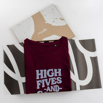 High Fives And Good Vibes Cotton T Shirt, 2 of 7