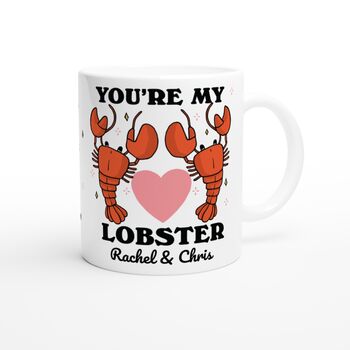 'You're My Lobster' Personalised Names Love Mug, 4 of 5