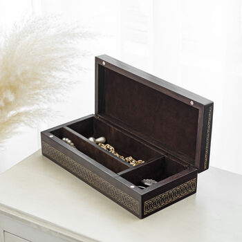 Lavenham Large Brass Inlayed Jewellery Box, 5 of 6