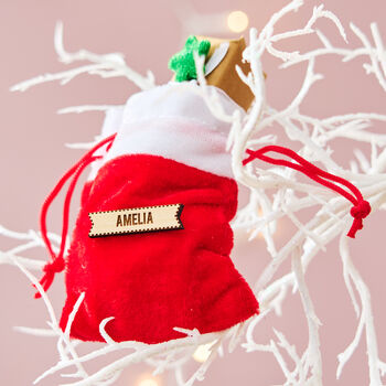 Personalised Christmas Sack Decoration, 4 of 4