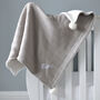 Personalised Grey Cable Knit Pom Pom Blanket, thumbnail 6 of 12