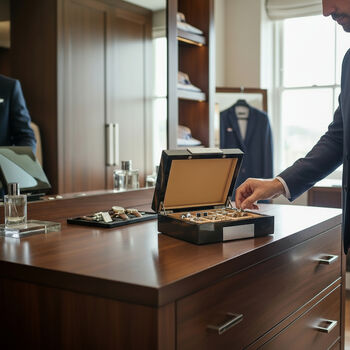Personalised Hand Finished Wood Cufflink Box, 4 of 12