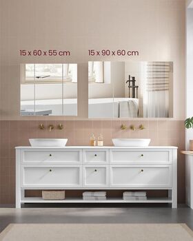 Wall Storage Cabinet With Mirror, 9 of 11