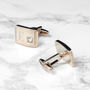 Personalised Rose Gold Plated Cufflinks With Crystal, thumbnail 6 of 7