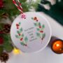 Personalised Holly Jolly Christmas Ceramic Ornament, thumbnail 1 of 2