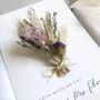 Wedding Card Personalised Dried Flower Mini Bouquet, thumbnail 7 of 11