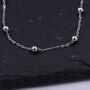 Satellite Chain Choker Necklace In Sterling Silver, thumbnail 1 of 11