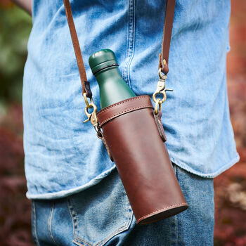 Personalised Leather Water Bottle Holder, 4 of 4