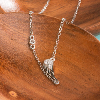 Sterling Silver Angel Wing Necklace, 6 of 6