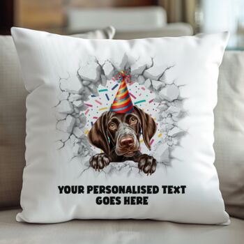 Personalised German Pointer Birthday Break Through Dog, 5 of 8