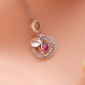 Capricorn Zodiac Necklace January Silver Birthstone, 2 of 6