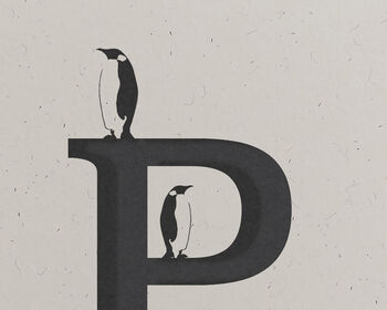 P Is For Penguin, Alphabet Card, 2 of 4