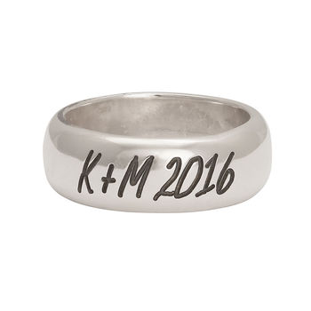 Chunky Silver Personalised Men's Silver Ring, 8 of 9